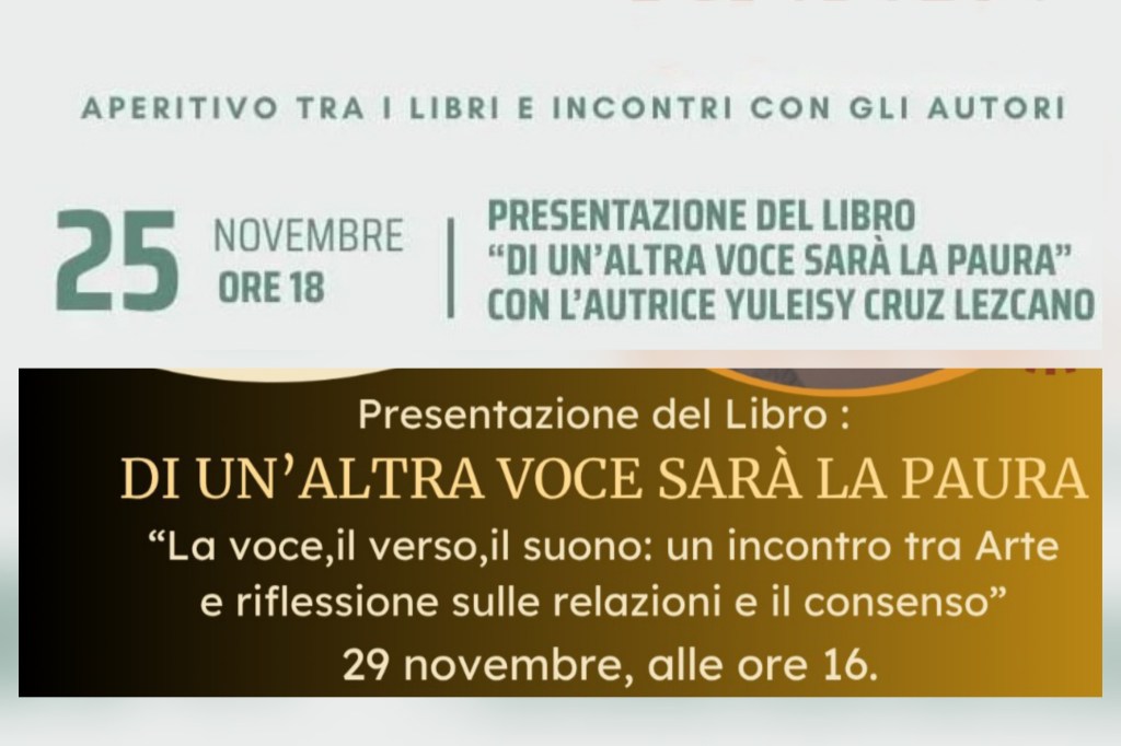 Evento culturale / Continua il percorso itinerante della Lezcano con il suo “Di un’altra voce sarà la paura”. Doppio appuntamento, domani 25 novembre a Bologna e il 29 novembre a&nbsp;Firenze